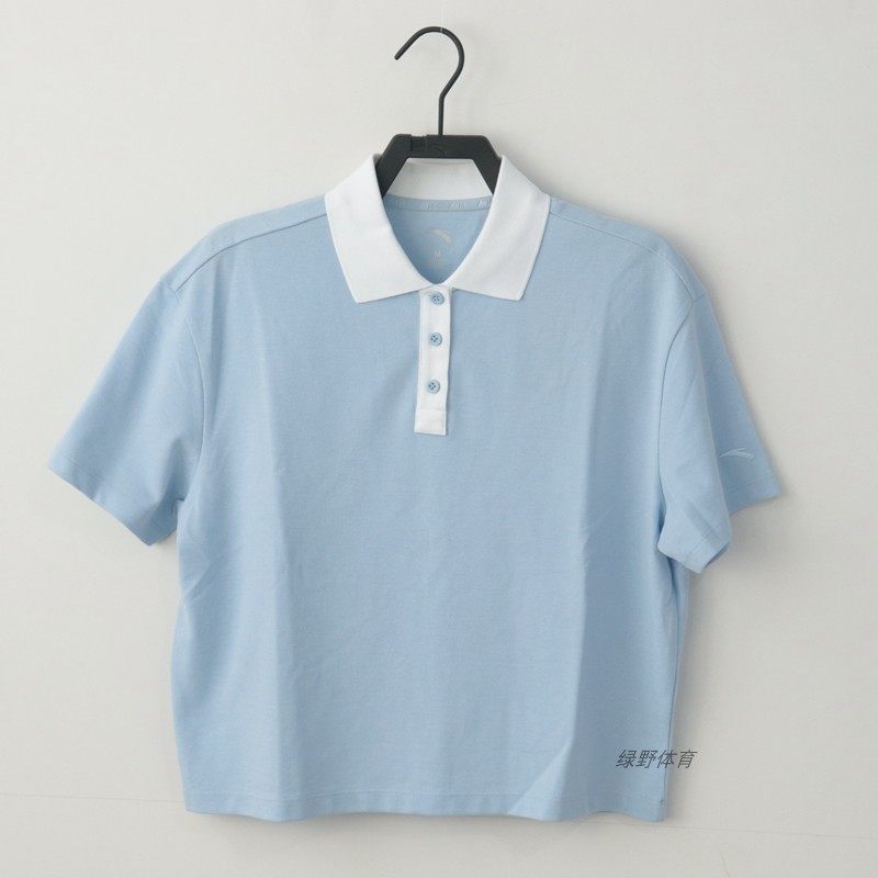 安踏女短袖POLO衫T恤翻领短袖短款宽松透气运动上衣162438151U,运动服/休闲服装,运动POLO衫,淘宝优惠券,粉丝福利购,淘宝优惠卷