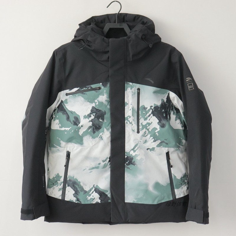 安踏男风暴甲羽绒服连帽保暖防风防水户外运动羽绒上衣152446901