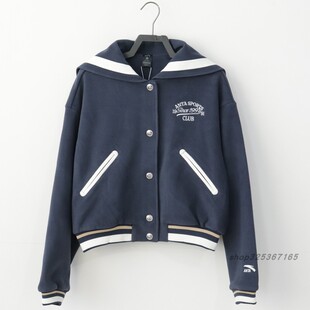 安踏女子棒球服外套春秋宽松保暖时尚休闲针织运动上衣162518744