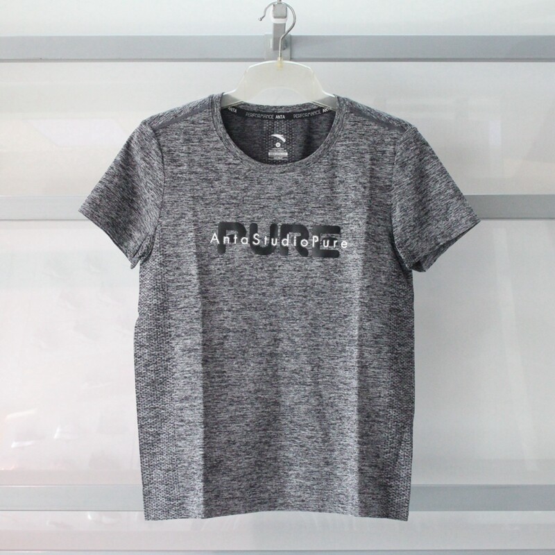 安踏正品女款t恤夏季圆领超轻透气速干短袖针织衫t恤16927183