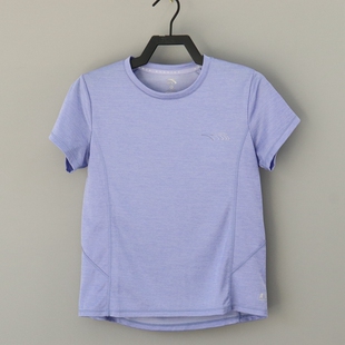 162225104 冰肤速干跑步训练圆领短T针织衫 安踏女子短袖 T恤夏款