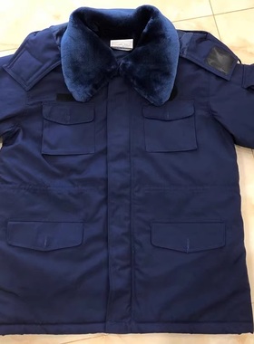 户外冬季加厚消防棉大衣抗寒保暖蓝色工作服棉服修理服男士棉袄