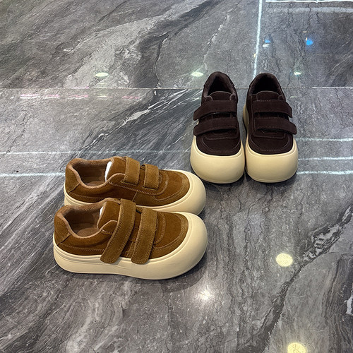 百搭圆头韩版松糕板鞋加绒保暖