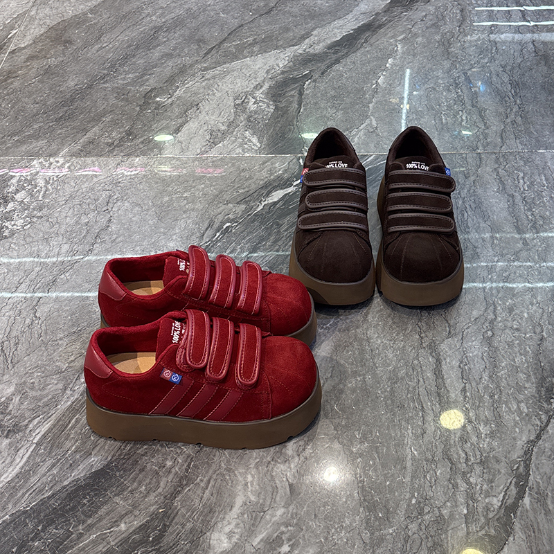 丑萌大头泡泡德训鞋显脚小三条杠