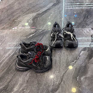 女2025秋冬双色带休闲运动鞋 甜酷炸街 真皮小个子厚底加绒老爹鞋