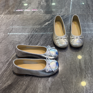 软底浅口平底玛丽珍鞋女2025夏新款透气蝴蝶结一脚蹬芭蕾跳舞单鞋