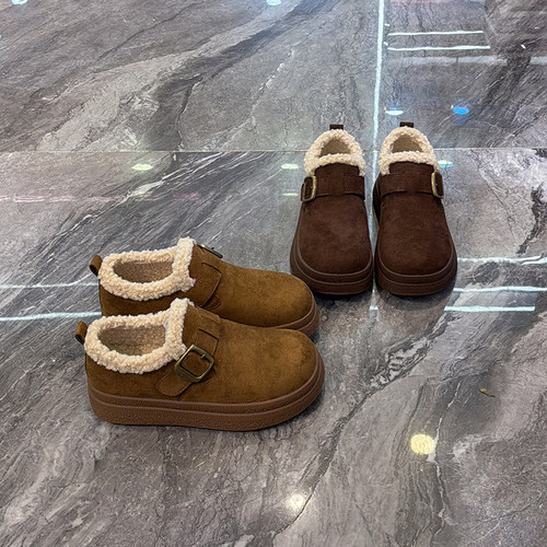 丑萌圆头懒人毛毛鞋保暖东北棉鞋