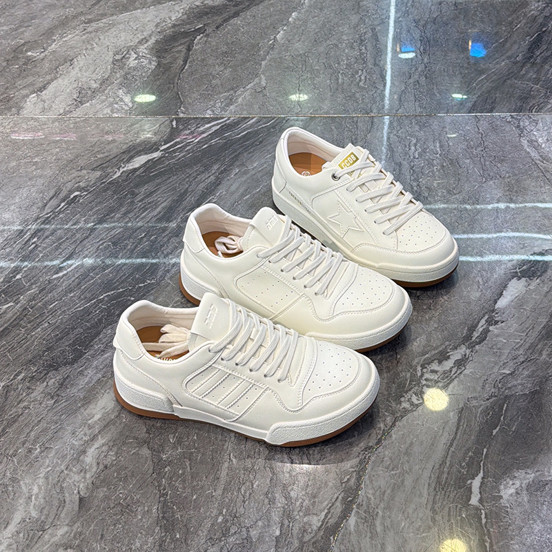真皮韩版厚底小白鞋女2026春新款时尚显脚小休闲鞋百搭星星板鞋潮