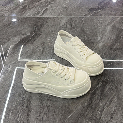 超轻厚底百搭韩版小白鞋系带爆款