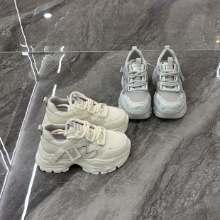 休闲运动鞋 7cm增高 透气舒适时尚 女2026春新款 超轻松糕厚底老爹鞋