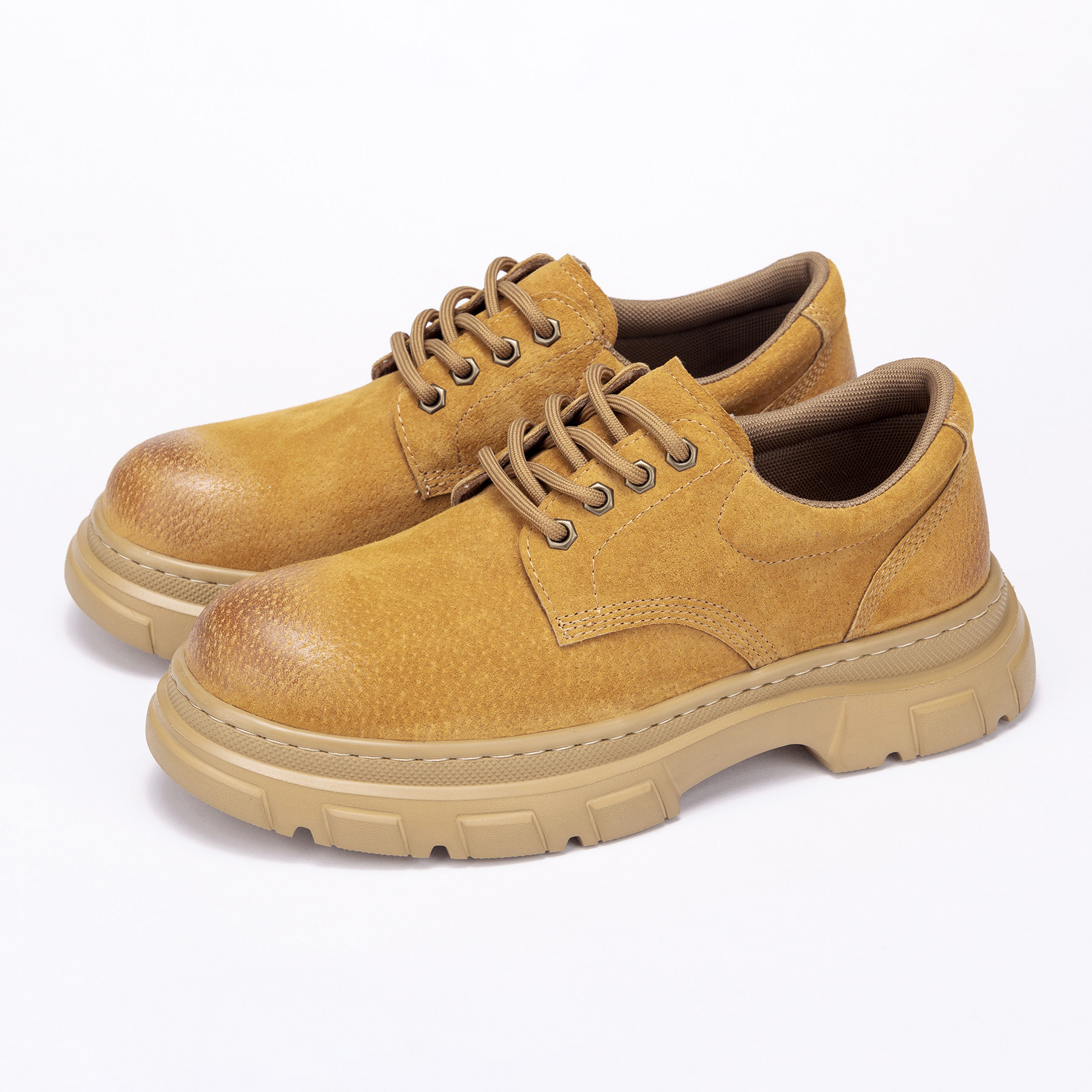 LBEL2026新款低帮男士马丁靴男款真皮鞋子男鞋透气增高软底休闲鞋