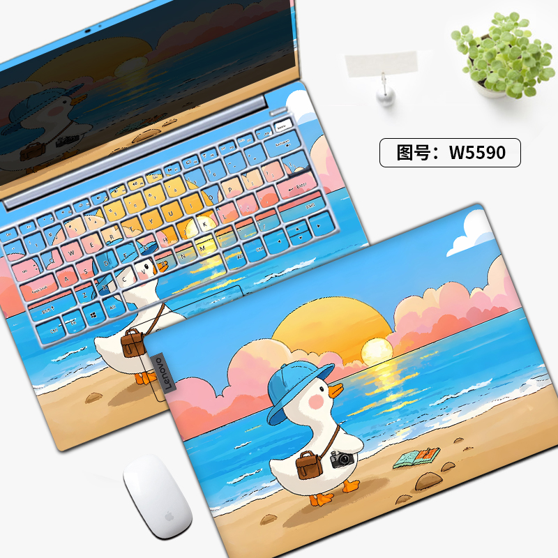 电脑贴纸不留胶适用联想小新air14笔记本pro13拯救者y7000p保护膜华硕15寸全套戴尔外壳华为GT16红米贴膜惠普