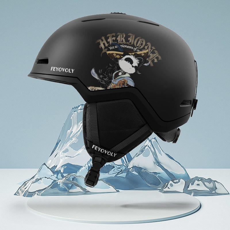 飞鱼未来滑雪头盔装饰秋冬季男女户外运动保暖防撞护具时尚滑雪帽