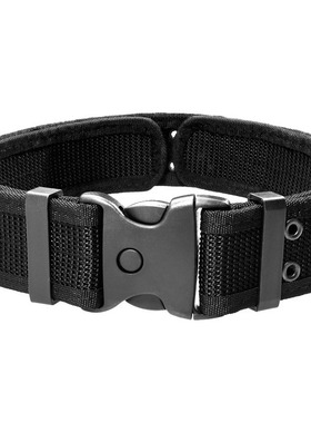 保安专用腰带卡扣武装多功能腰带执勤巡逻工作服尼龙腰带黑色编织