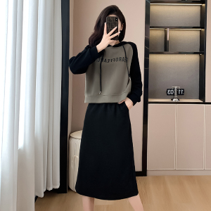 高级感卫衣半身裙子休闲时尚运动两件套装裙洋气时髦女2025年春季