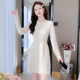法式 毛衣针织连衣裙女装 春秋2025新款 秋季 小个子中长款 打底冬裙子