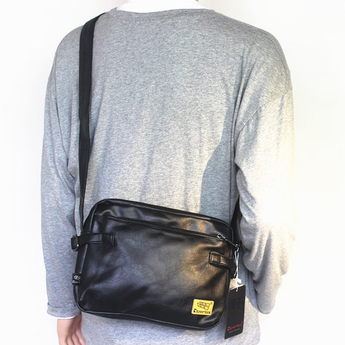 潮牌threebox机车包日系男包单肩斜挎包时尚软皮ipad包商务皮包潮