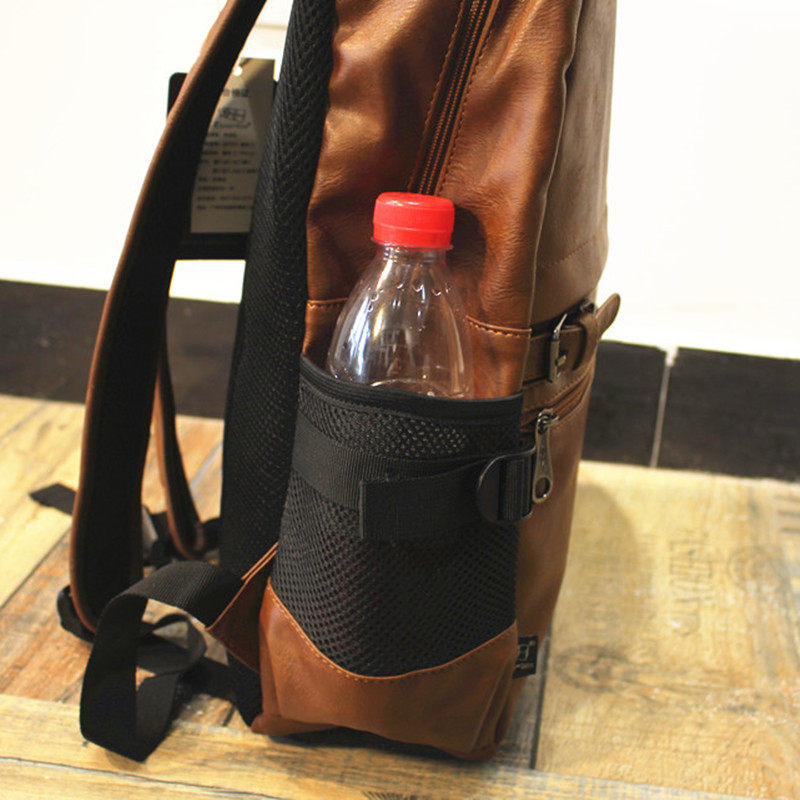 BACKPACK BAG MENS SIMPLE LARGE CAPACITY TRAVEL BACKPACK WOMENS CASUAL JAPANESE LEATHER COLLEGE STUDENT SCHOOL BAG COMPUTER BAG TIDE