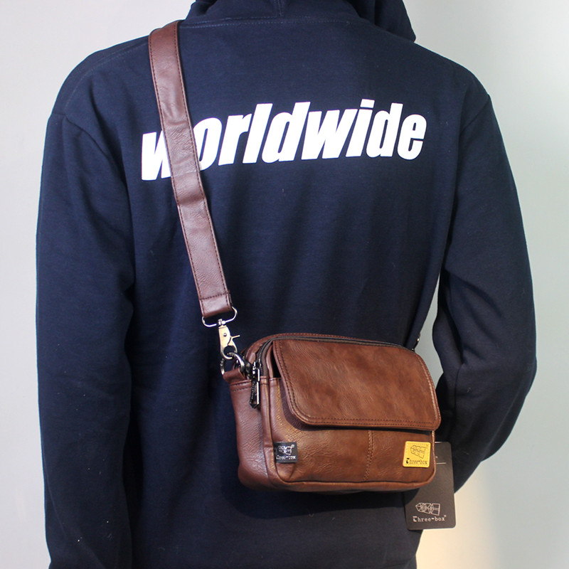 2021新款日韩潮流男士单肩包休闲斜挎包多口袋男女背包潮小挎包女