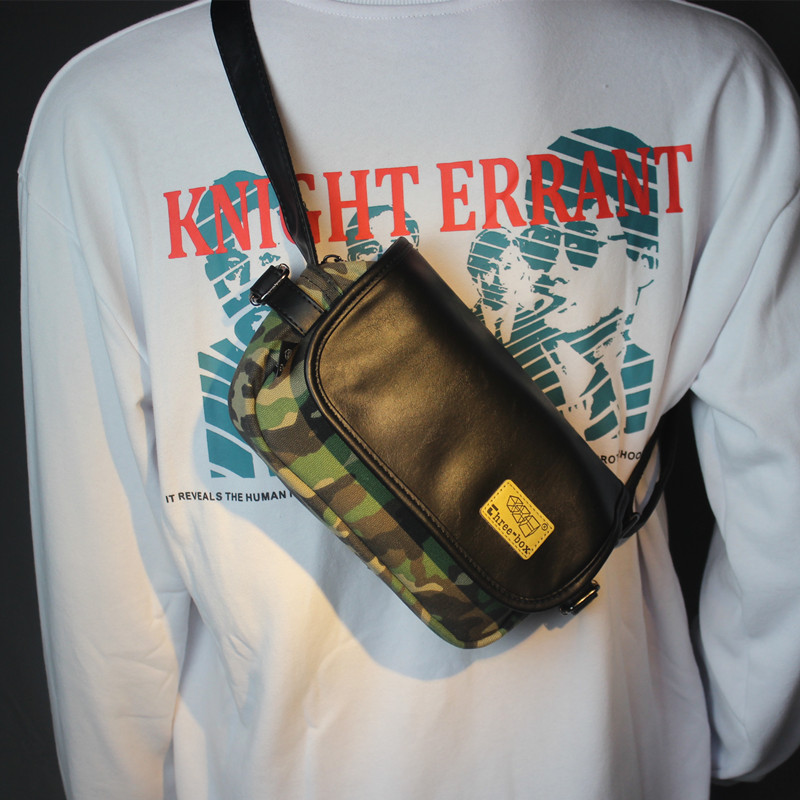 原创男包夏季印花民族风迷彩斜挎