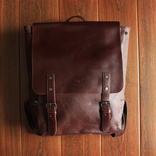 潮流背包电脑包学生大书包男包复古包 双肩包男式 正品 threebox新款