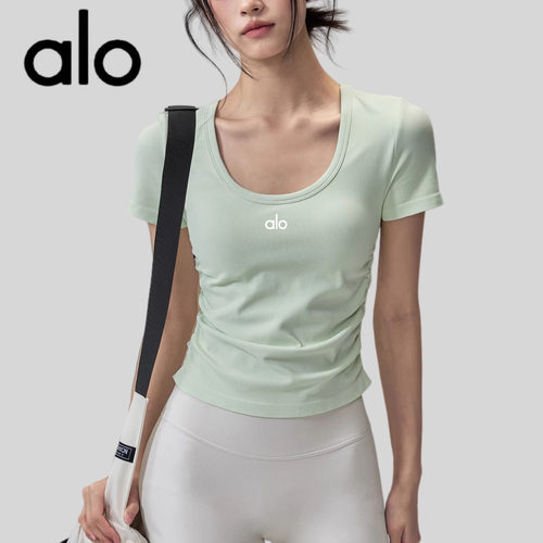 AIo瑜伽服上衣修身弹力运动T恤