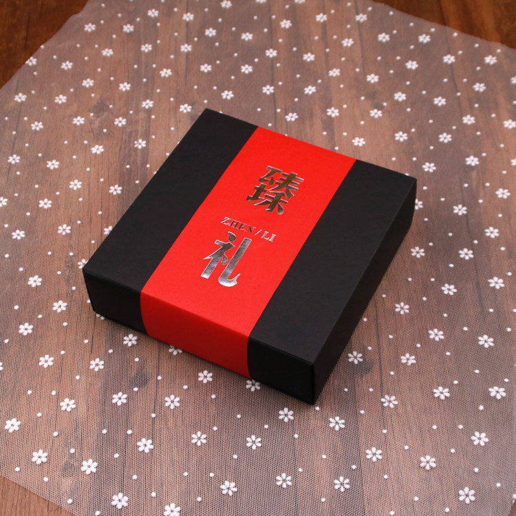 臻礼心意高档烫银围边围条 蛋黄酥包装礼盒装饰月饼盒封条5张/份