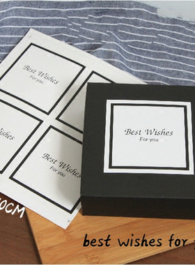 正方形best wishes for you不干胶标签烘焙装饰贴纸12贴/份标签贴