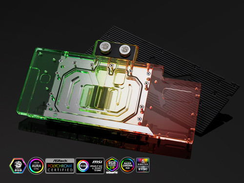 bitspower华擎电脑显卡分体水冷头RX7900XTX太极taichi散热器幻彩