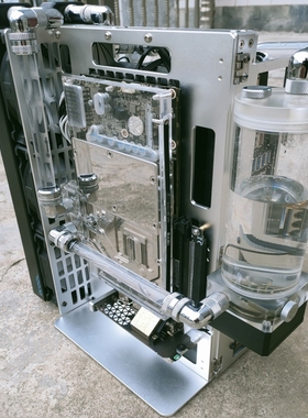 龙凤水冷 铝合金黑银色 ITX主板专用开放式分体水冷散热器套装360