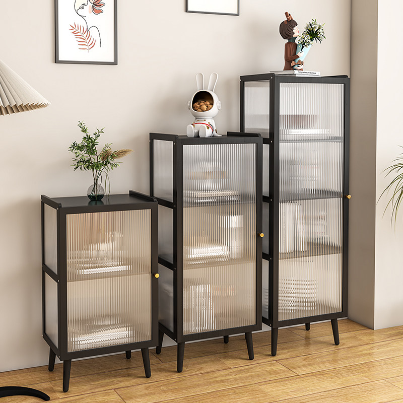 收纳置物架办公室多层储物柜子家用小型展示柜简约现代透明陈列架