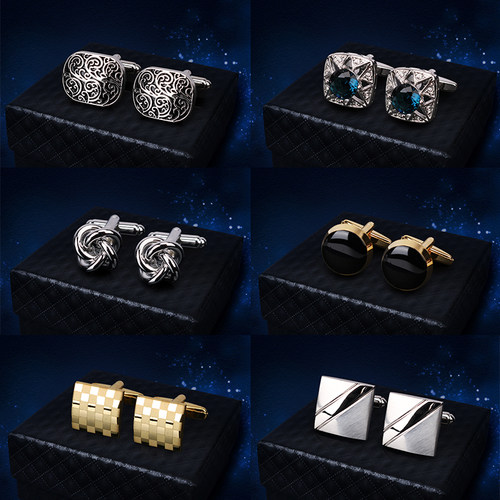 带带帅铜水晶袖扣包邮精美礼盒