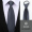 8cm dark gray solid color hot selling zipper with complimentary tie clip