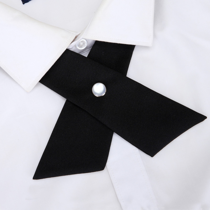 十字交叉带带帅蝴蝶结领结校服