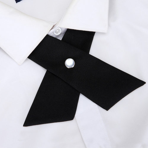 十字交叉带带帅蝴蝶结领结校服