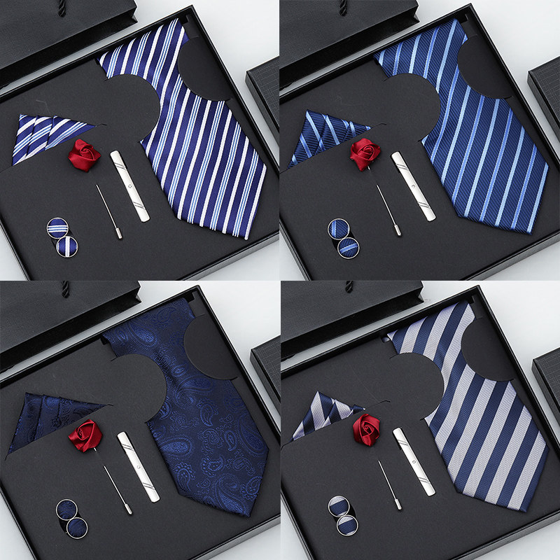 六件套男领带结婚新郎男正装商务韩版8CM手打款红色黑色蓝色条纹,服饰配件/皮带/帽子/围巾,领带,淘宝优惠券,粉丝福利购,淘宝优惠卷