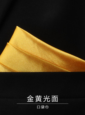 带带帅商务涤丝色织西装口袋巾