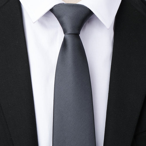 带带帅色织涤丝商务深灰领带包邮