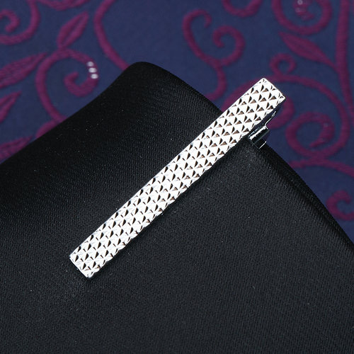 带带帅2024银色领带夹包邮时尚