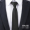 6CM black glossy zippered tie