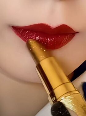 高级手工金色黑口红显白持久滋润定制小字唇彩闪亮亮闪闪润唇口红