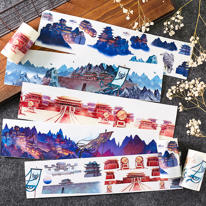 创意古风和纸胶带手帐胶带网红款可爱小清新中国风贴纸手账工具素材大礼包套装本ins彩色diy相册