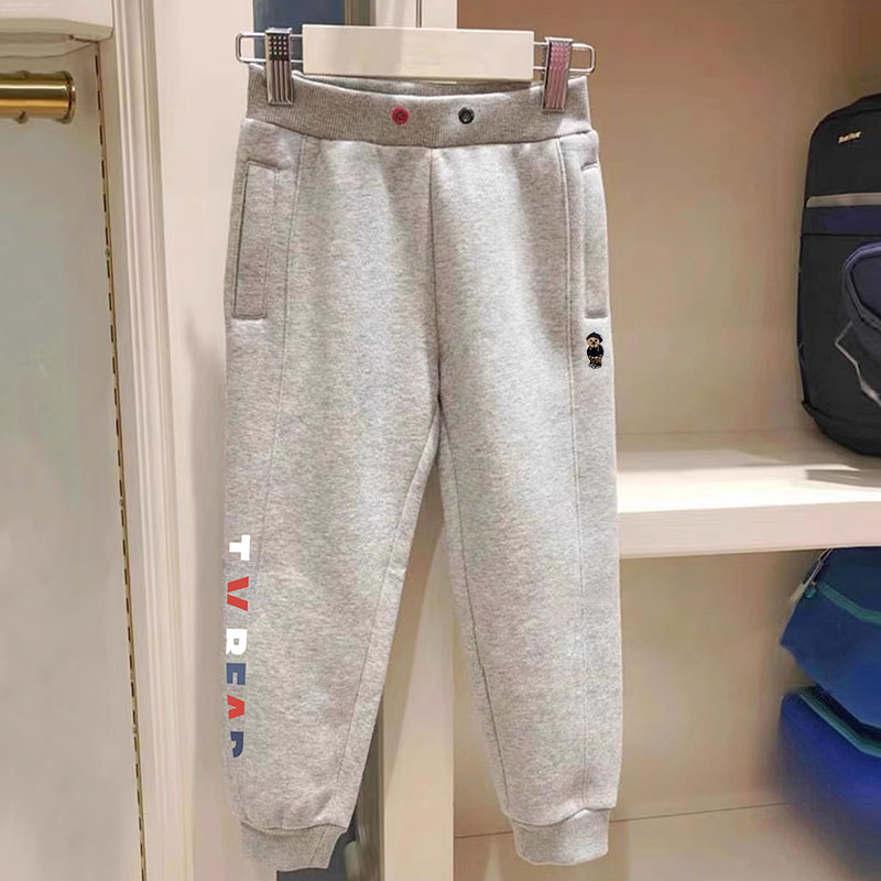 男童加绒运动裤小熊童装