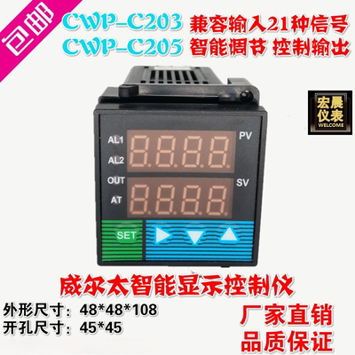 威尔太CWP-C203-02单回路测控仪温度压力液位C205  PID控制调节器