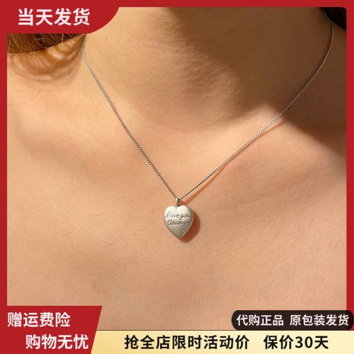 bm字母爱心锁骨链精致细链