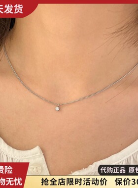 bm项链小水滴镶钻锁骨链