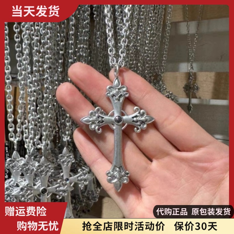 镶钻大十字架毛衣链女秋冬新款