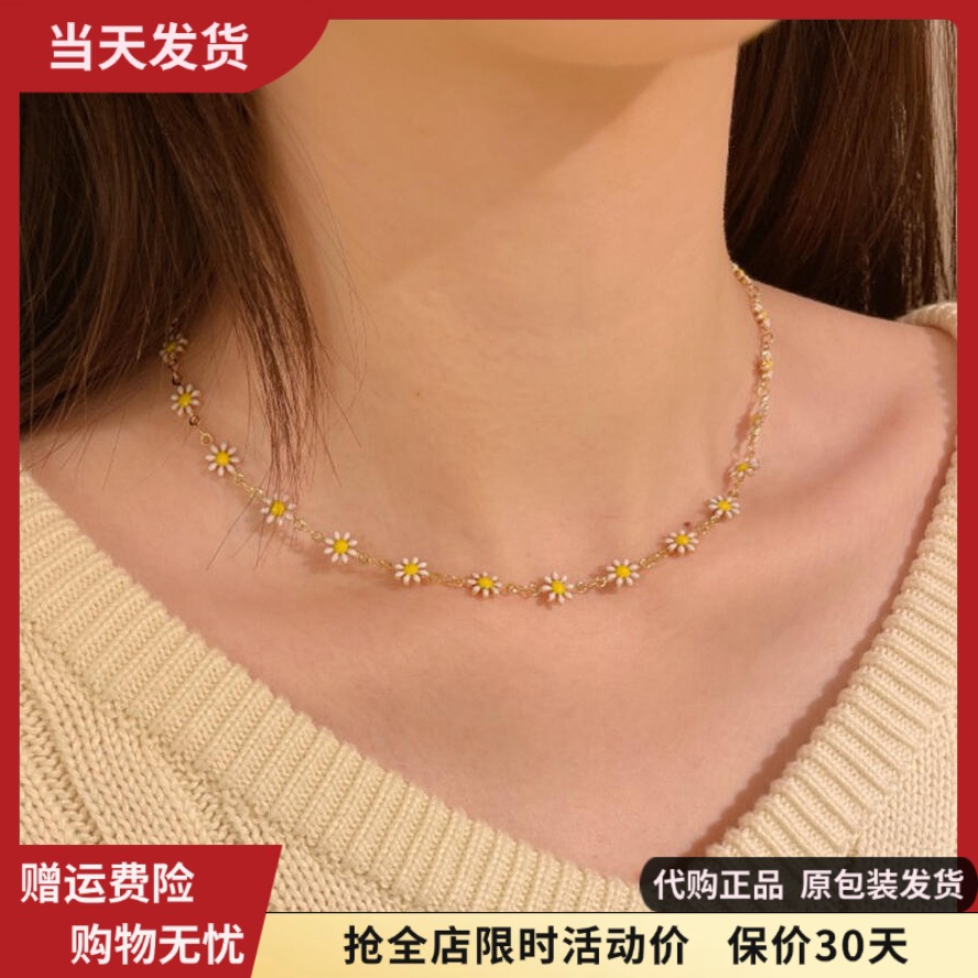 bm小雏菊锁骨链短款颈链