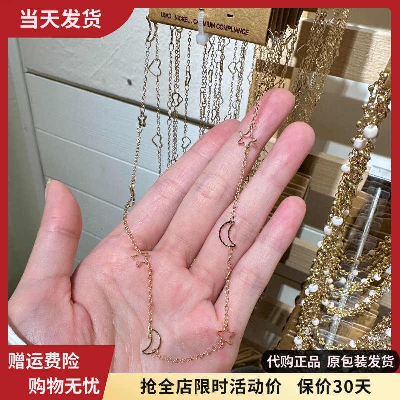 月亮星星choker颈链女不掉色