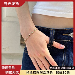 bm手链新款不掉色爱心金色链条配饰女国内代购正品brandymelville